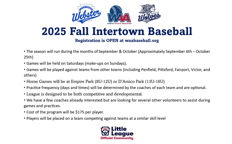 2025 Fall Intertown Baseball